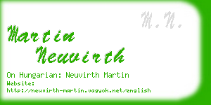 martin neuvirth business card